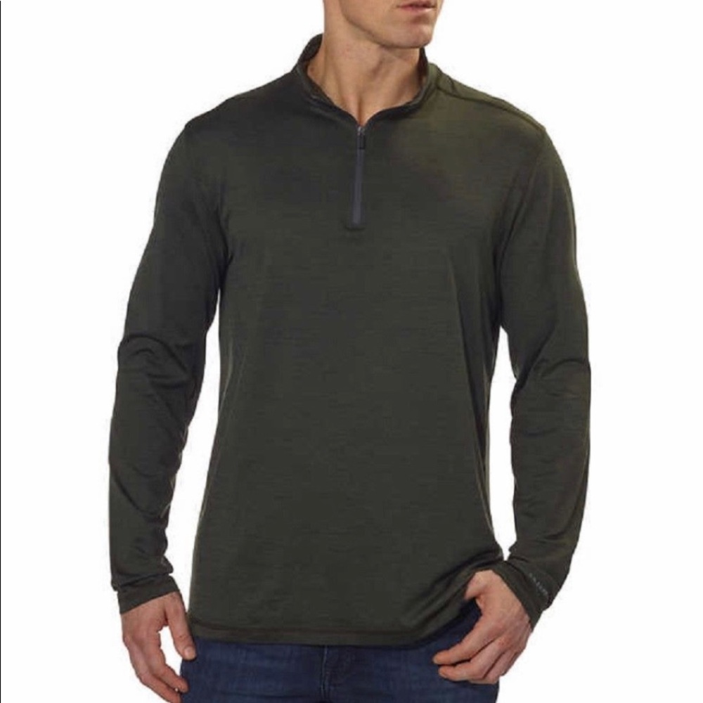 Men’s G.H. Bass & Co. Green 1/4 zip Pullover size Large